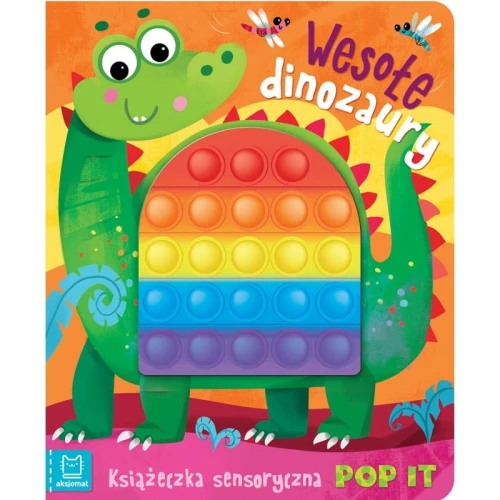 Wesołe dinozaury - książeczka sensoryczna POP IT
