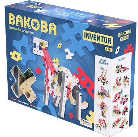 Klocki Inventor Box - Zestaw Wynalazcy (65 elementów)