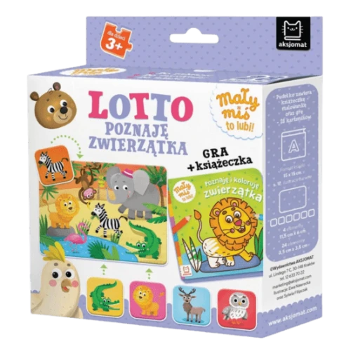 Lotto. Poznaję zwierzątka. Mały miś to lubi! Gra + książeczka, 3+