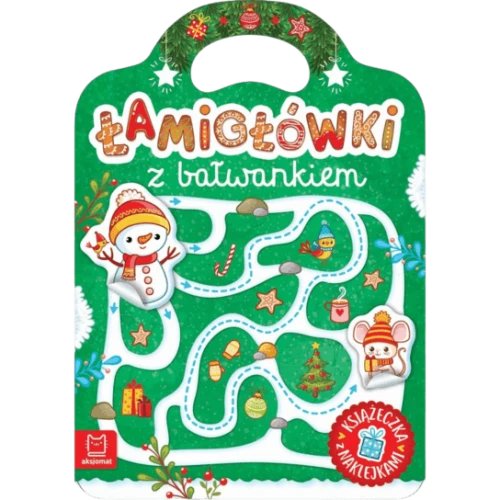 Łamigłówki z bałwankiem -książeczka z naklejkami
