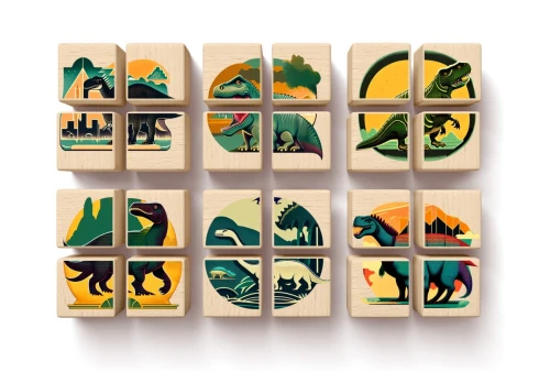 Artystyczne PUZZLE  - Dinozaury