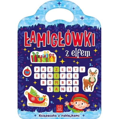 Łamigłówki z elfem - książeczka z naklejkami